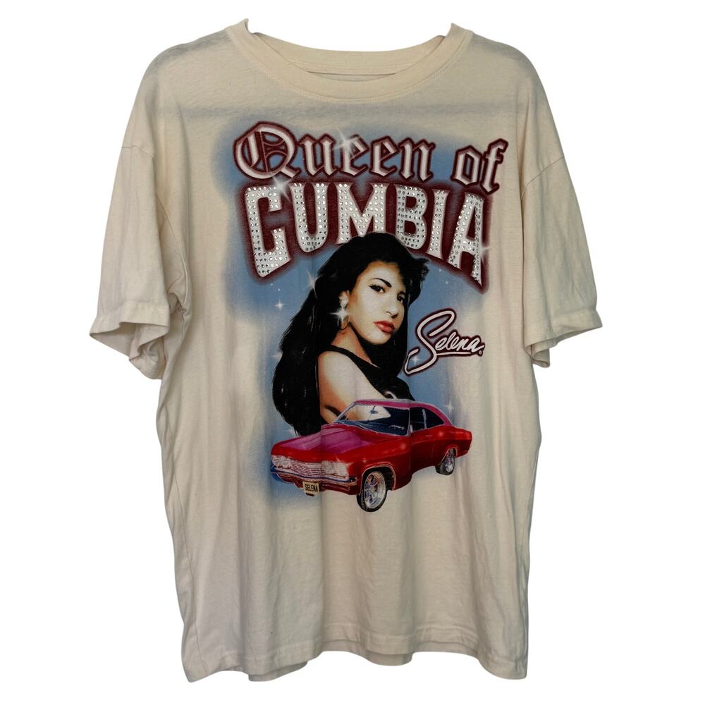 Selena Queen Of Cumbia Bling Lowrider‎ Car Boyfriend Fit Graphic Tee Sz M